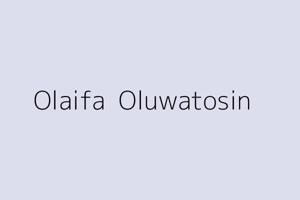 Olaifa  Oluwatosin 